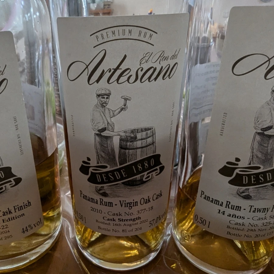 Artesano Panama Rum - Virgin Oak Cask - 2010 - Cask No. 377-18 - Cask Strength