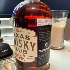 Balcones true blue cask, strength, single barrel, straight corn whisky - Texas, whiskey club Summit - Barrel 10447 Married into used bourbon - 2/26/20