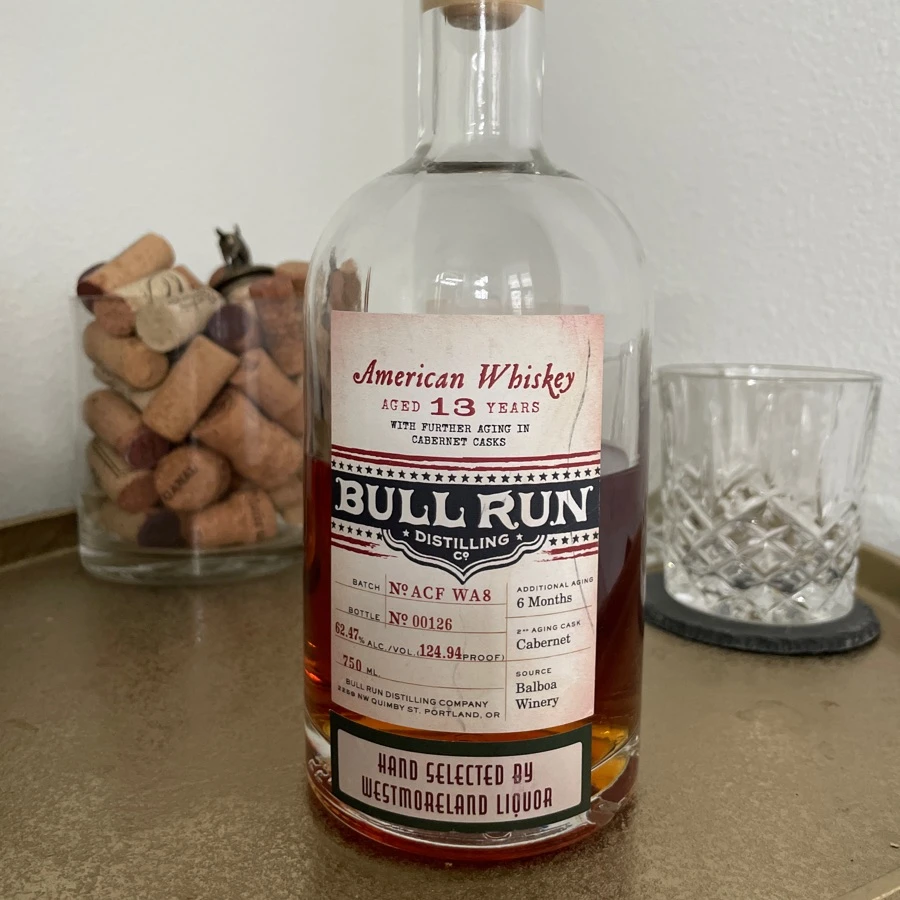 Bull Run Distilling Co American Whiskey Aged 13 years with Further Aging in Cabernet Casks