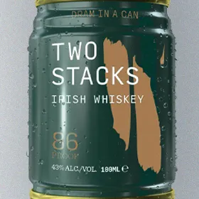 Two Stacks Dram in a Can Irish Whiskey