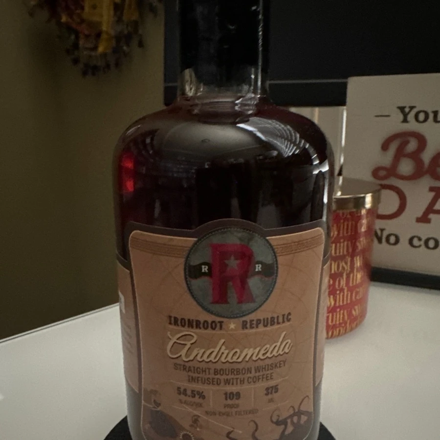 Ironroot Republic Andramada Straight Bourbon Whiskey Infused with coffee