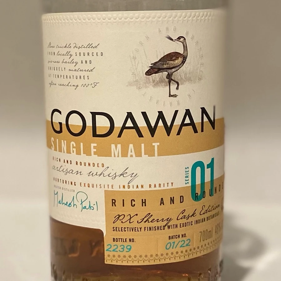 Godawan Single Malt Rich and Rounded Artisan Whisky Series 01