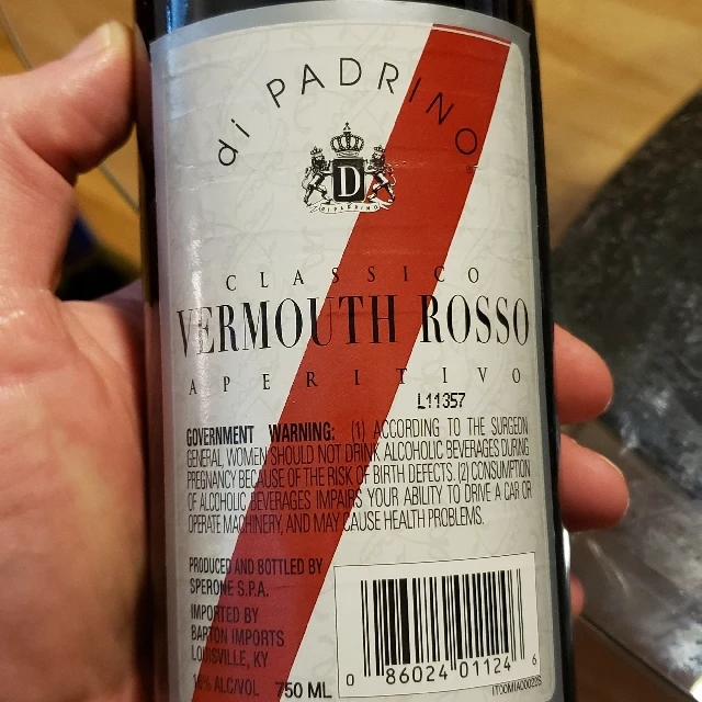 Di padrino vermouth rosso