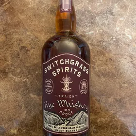 Switchgrass Spirits Straight Rye Whiskey