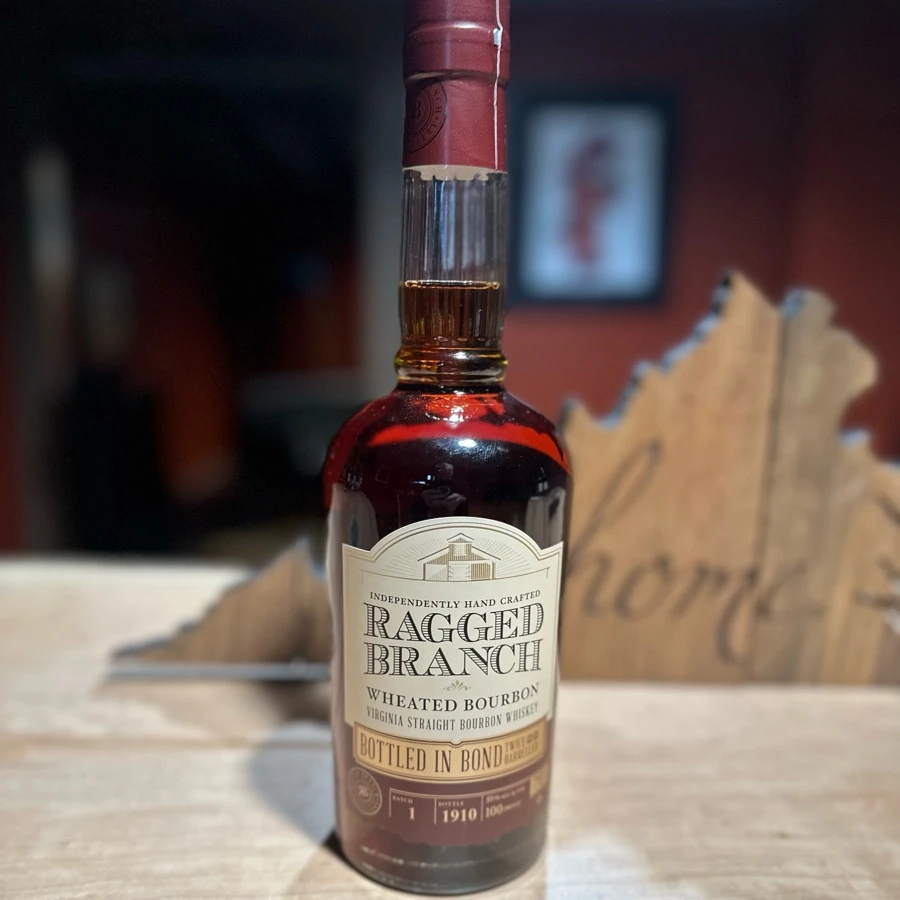 Ragged Branch Wheated Bourbon Twice Barrelled Bottled in Bond