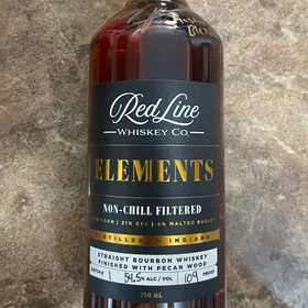Red Line Elements Straight Bourbon Whiskey Finished With Pecan Wood