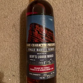 Rare Character Single Barrel Series Cask Strength Straight Rye Whiskey finished in Oloroso Sherry Cask