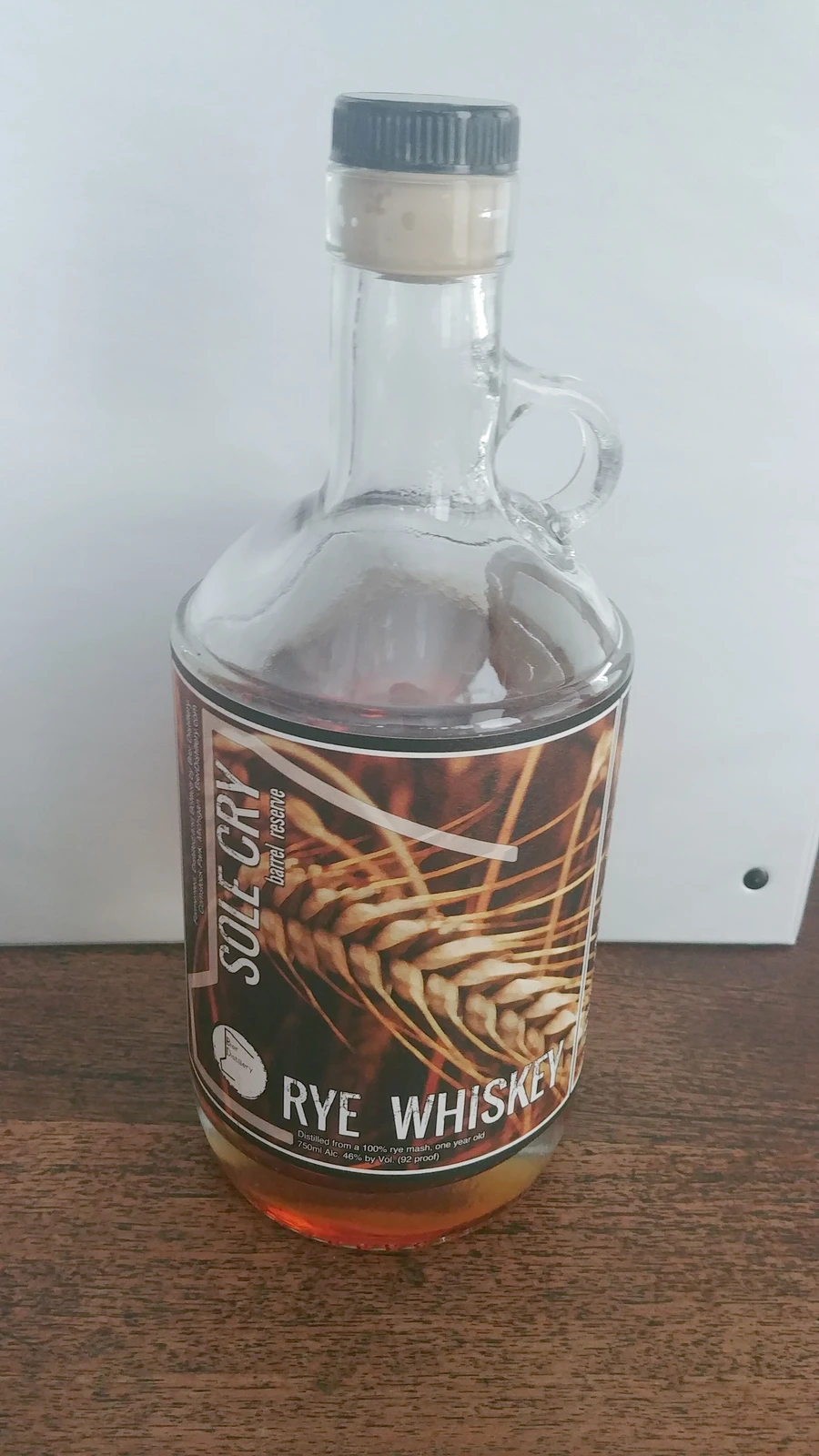 Sole Cry Barrel Reserve Rye Whiskey