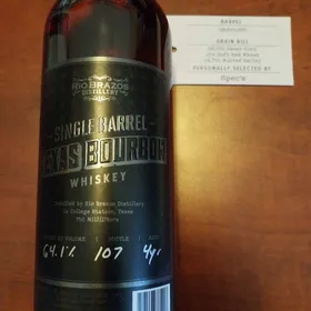 Rio Brazos Single Barrel Texas Bourbon, Barrel 180925.005