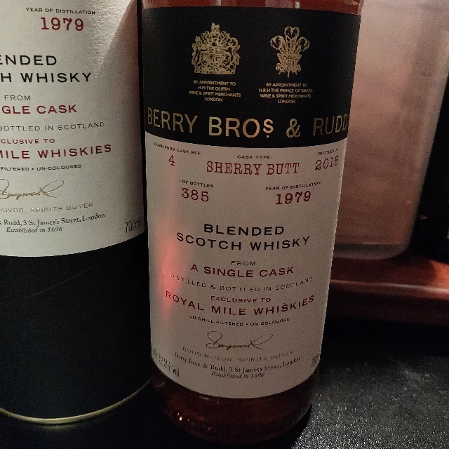 Blended Scotch 1979 Single Barrel #4 (Berry Bros. & Rudd) Royal Mile Whiskies