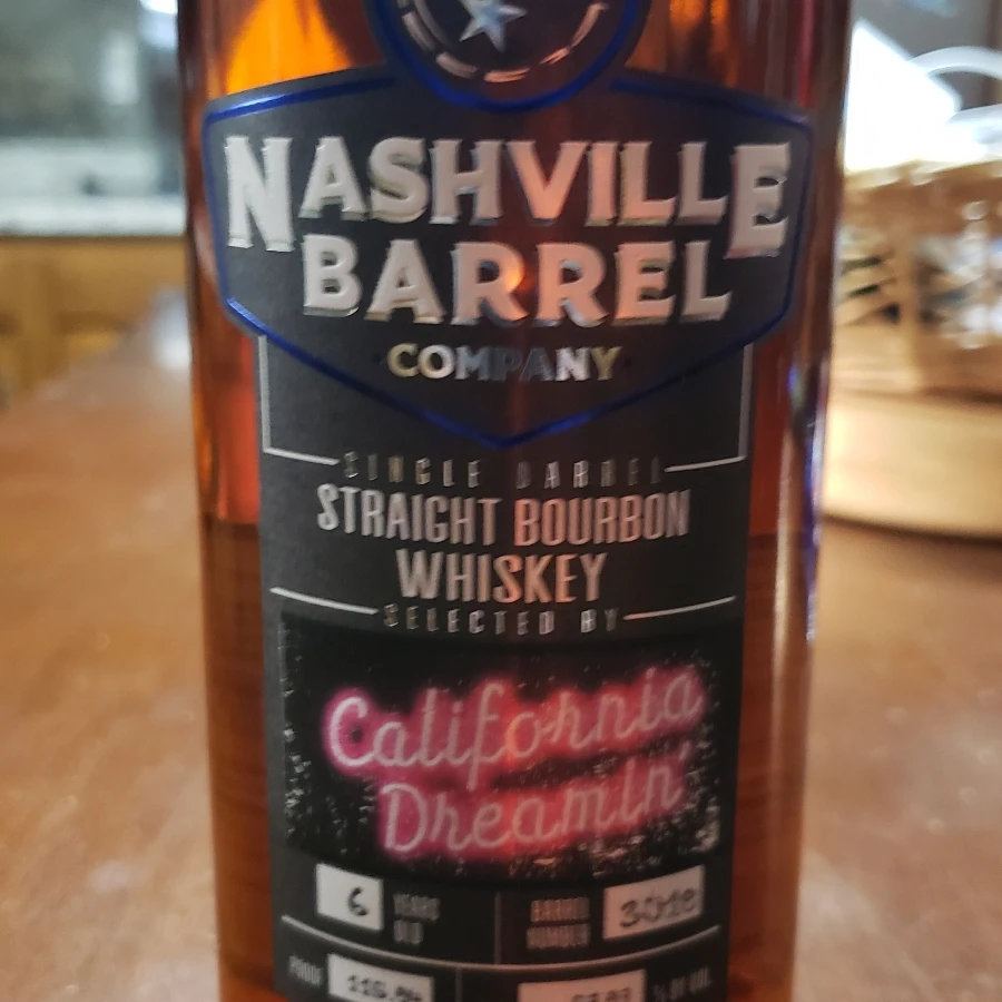 Nashville Barrel Single Barrel Straight Bourbon (California Dreamin')