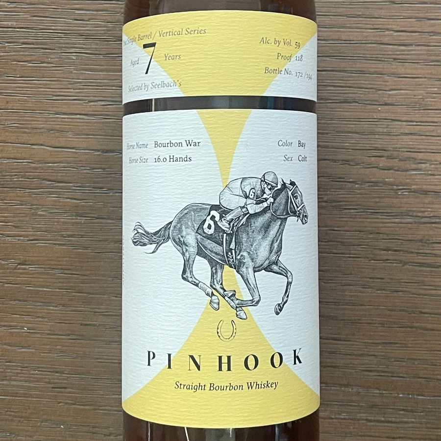 Pinhook Vertical Aged 6 Years Straight Bourbon Whiskey - Single Barrel - Selected By Seelbach's