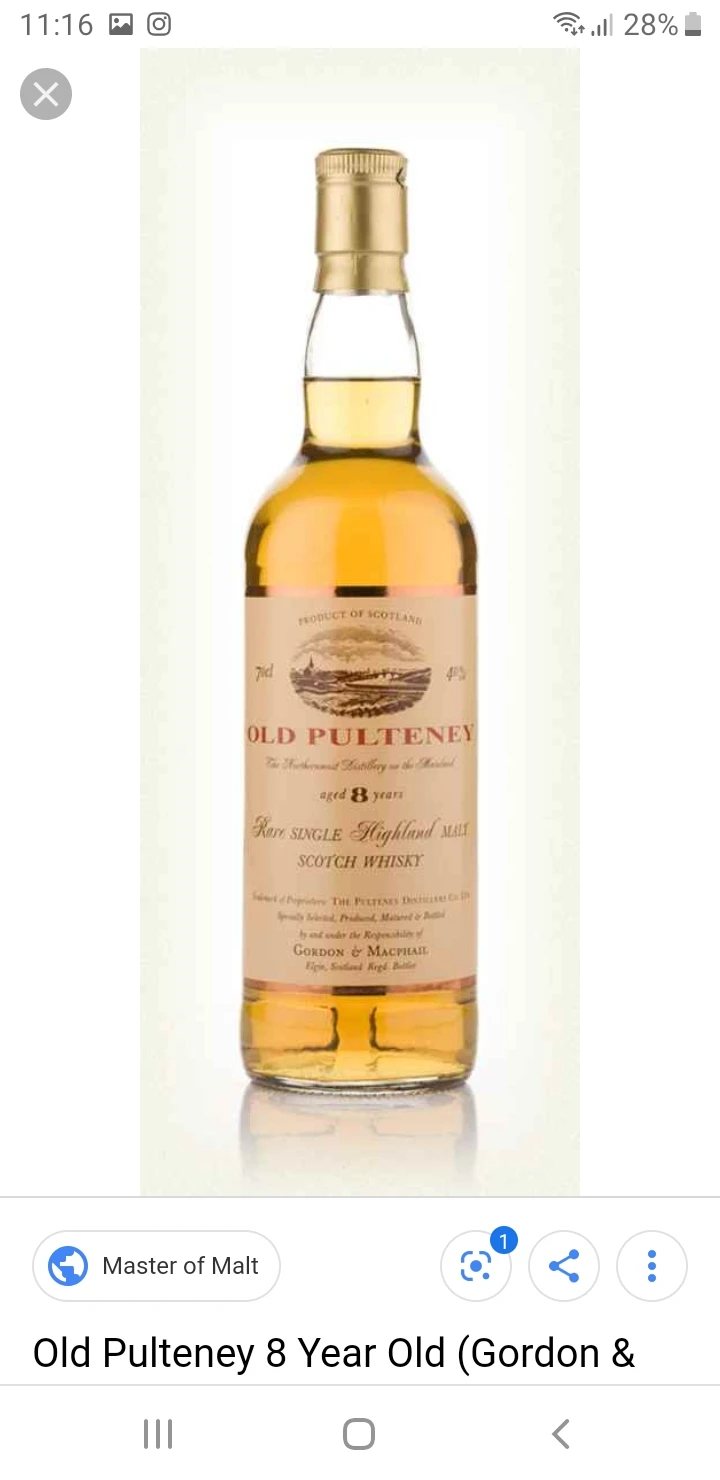 Old Pulteney 8 Year Distillery Labels (Gordon & MacPhail)