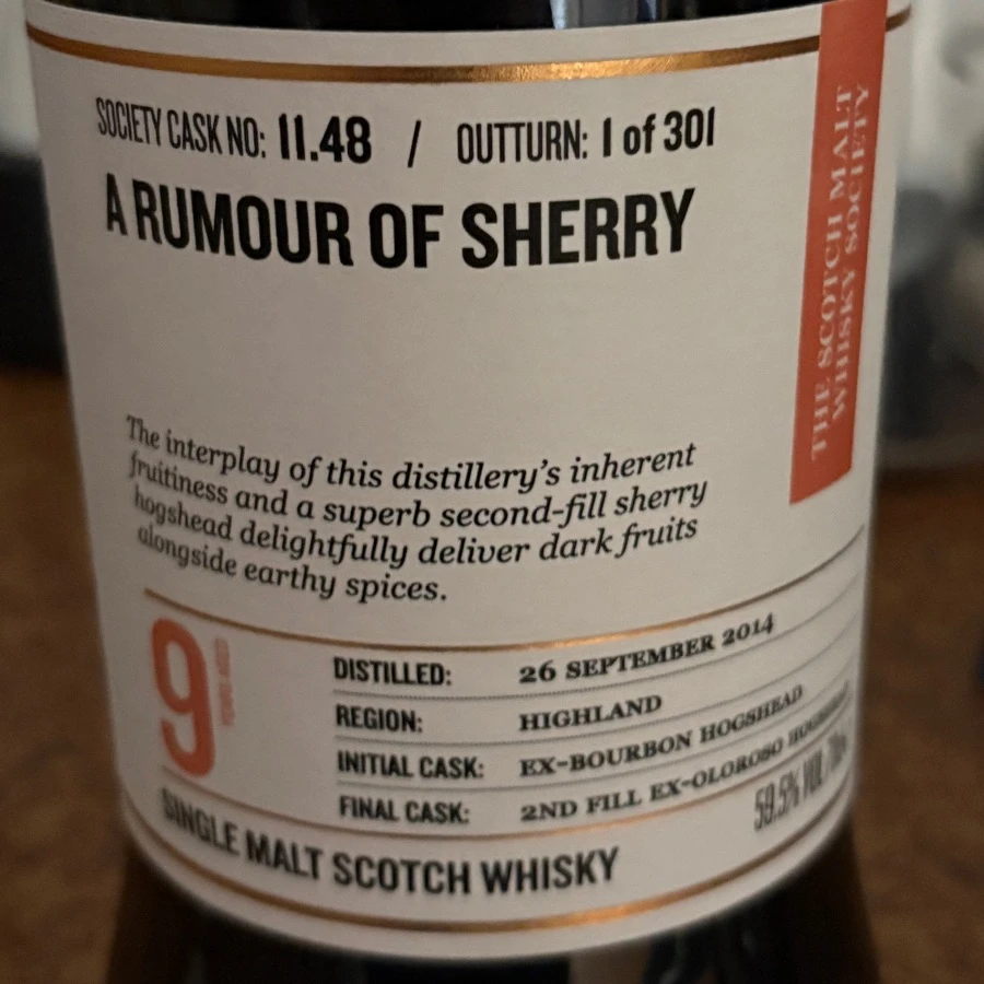 SWMS 11.48 A Rumour Of Sherry