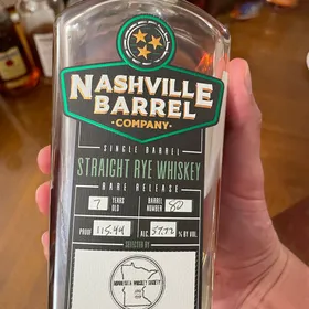 Nashville Barrel Single Barrel Straight Rye (Minnesota Whiskey Society)