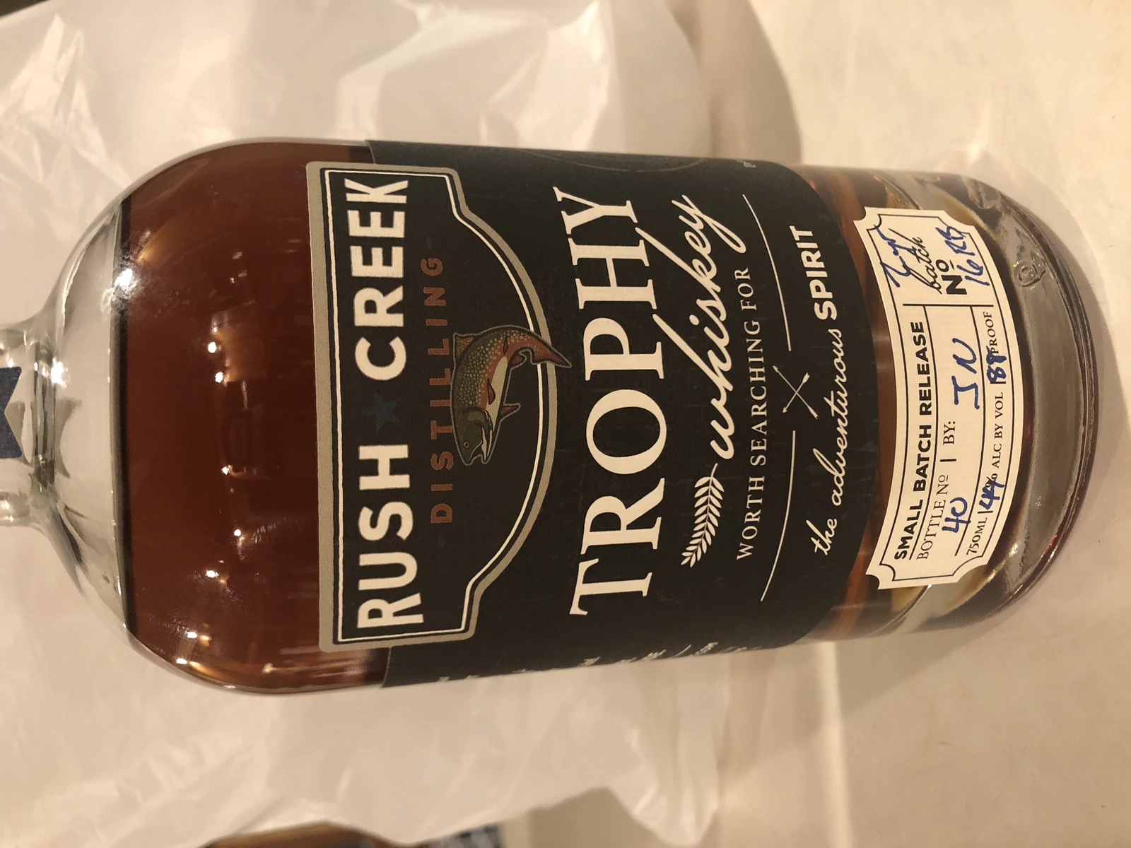 Rush Creek Distilling Trophy Whiskey Small Batch Release