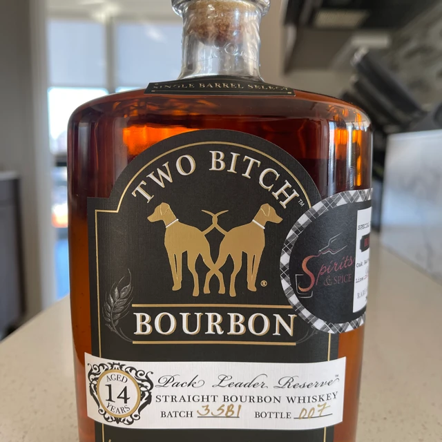 Two Bitch Bourbon 14 Year Single Barrel Select Pack Leader Reserve