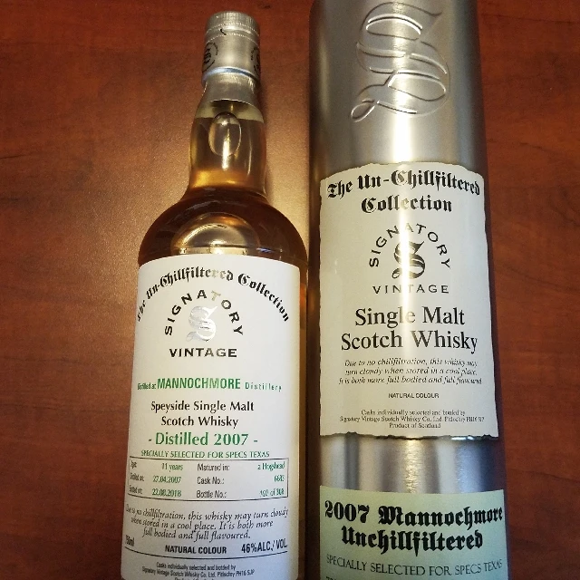 Signatory Unchillfiltered Mannochmore 2007