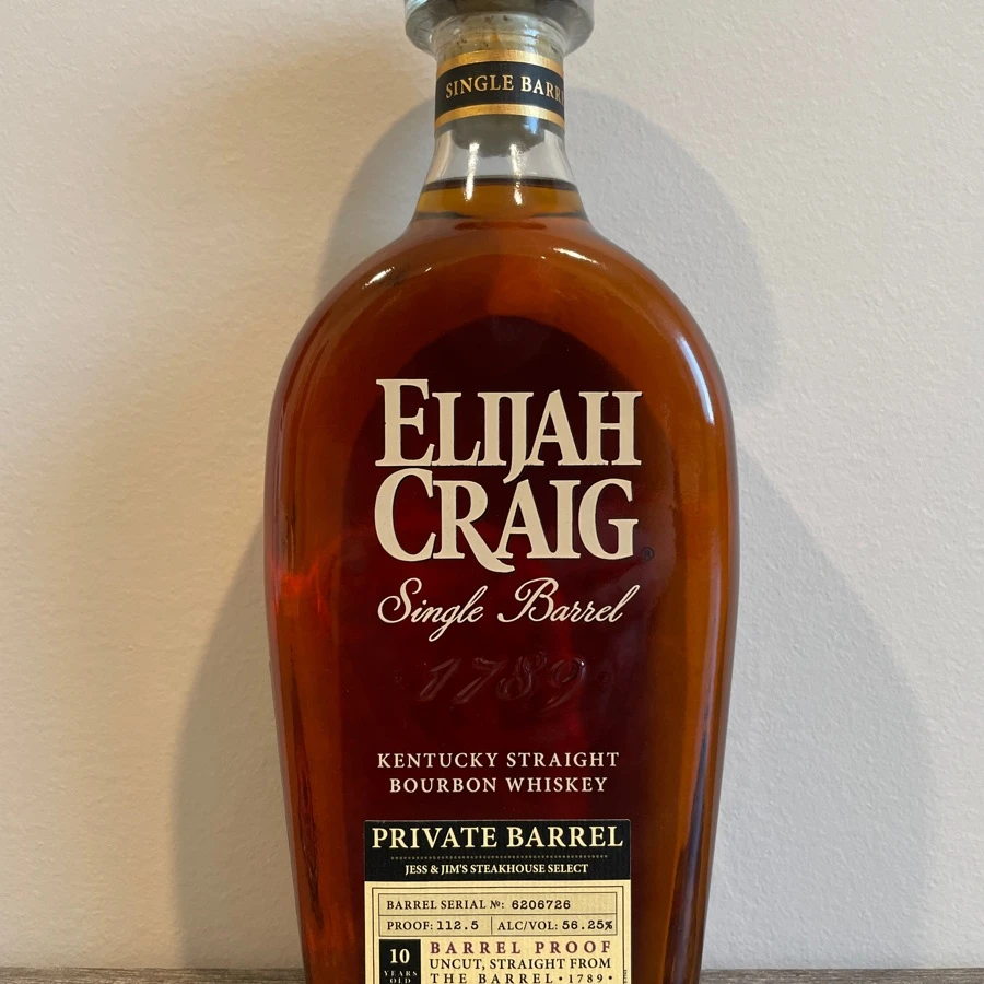 Elijah Craig Single Barrel, Barrel Proof (Jess & Jim's Steakhouse Select)