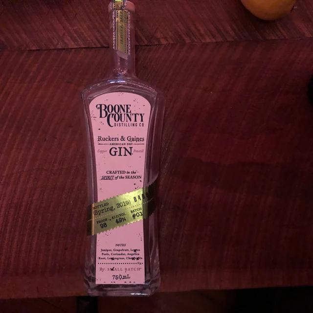 Boone County Ruckers & Gaines American Dry Gin (Spring 2019)