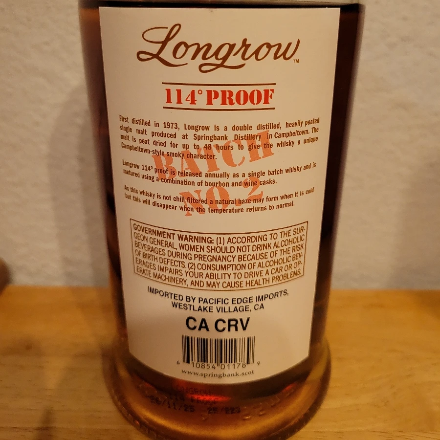 Longrow 114 Proof Batch 2