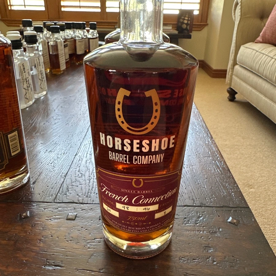 Horseshoe Barrel Company French Connection Single Barrel Straight Bourbon Whiskey Finished in Amaretto and Cognac Casks