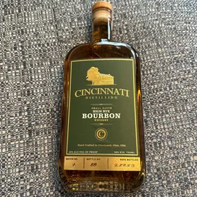Cincinatti Distilling Small Batch High Rye Burbon Whiskey