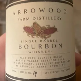 Arrowood Farm Distillery Single Barrel Bourbon