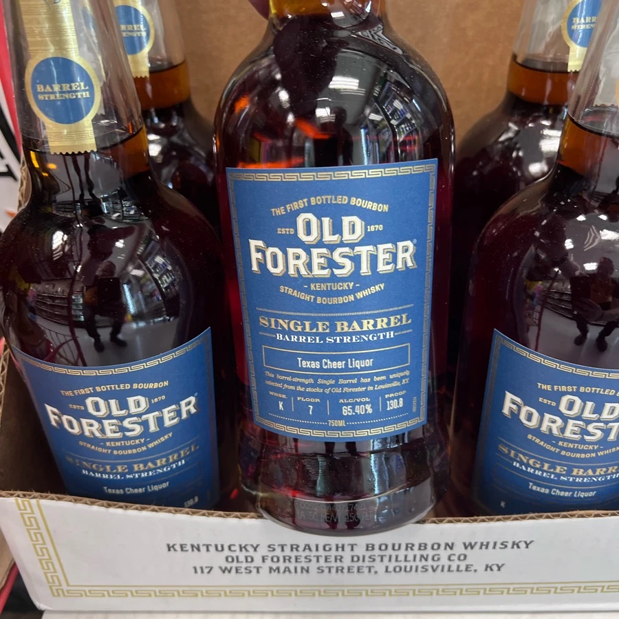 Old Forester Single Barrel Barrel Strength (Texas Cheer Liquor)