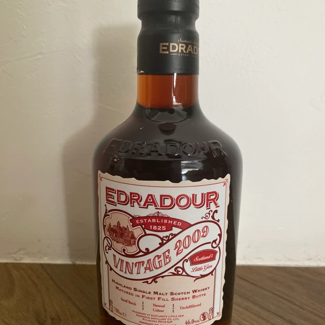 Edradour Vintage 2009 Highlank Single Malt Scotch Whiskey (First Fill Sherry Butts)