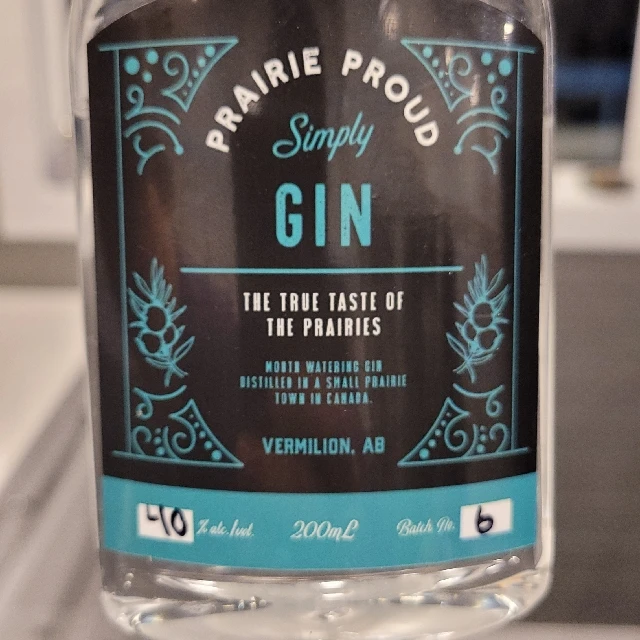 Copper Cork Distillery Prairie Proud Simply Gin