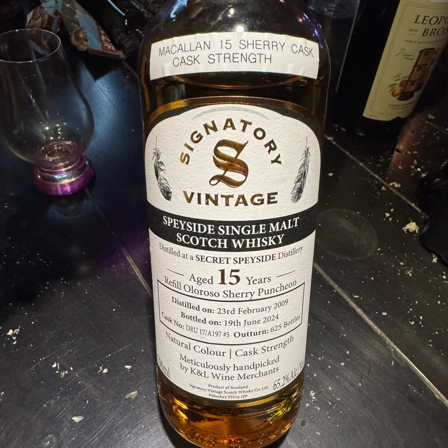 Signatory Vintage Speyside (M)
[Macallan] 15 Years (K&L Wne Pick)