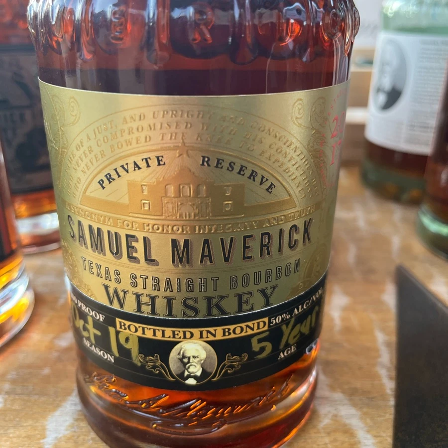 Samuel Maverick Private Reserve Bottled in Bond 5 Year