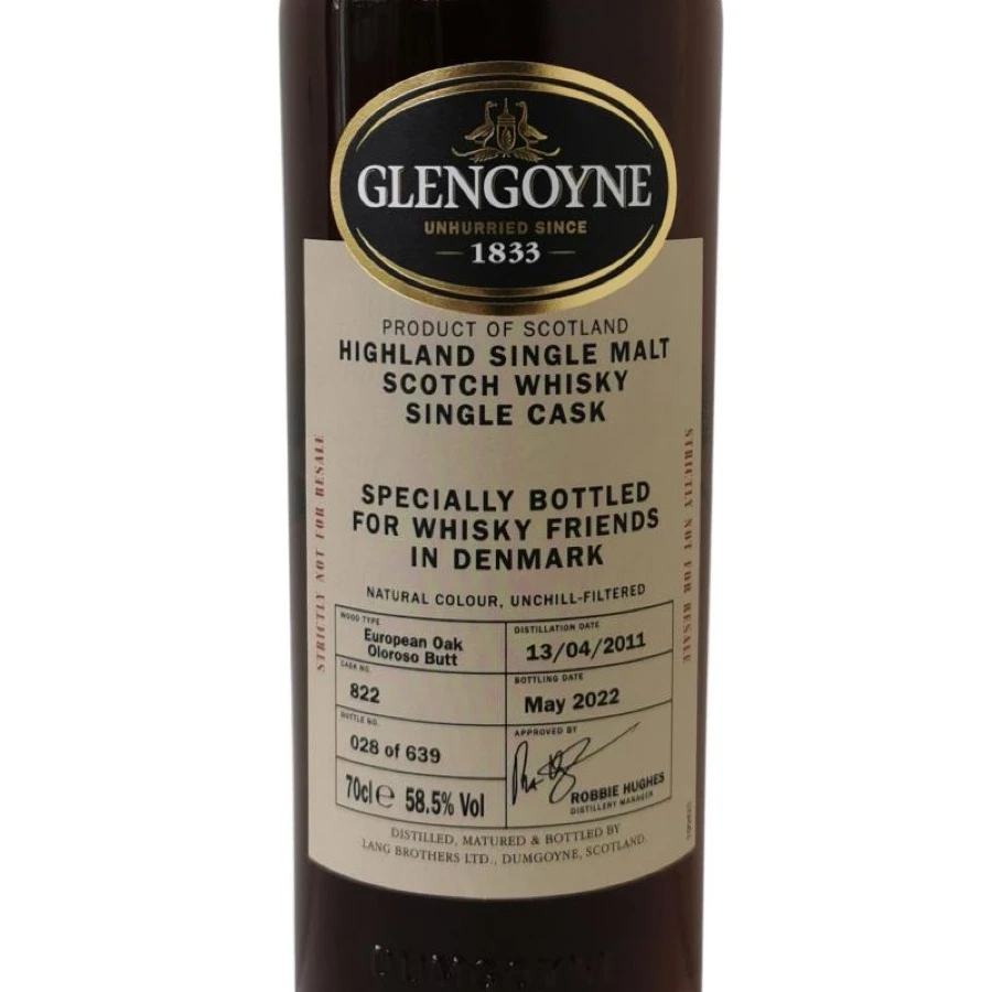 Glengoyne 2011 11Y Cask #822 (For Whisky Friends in Denmark)