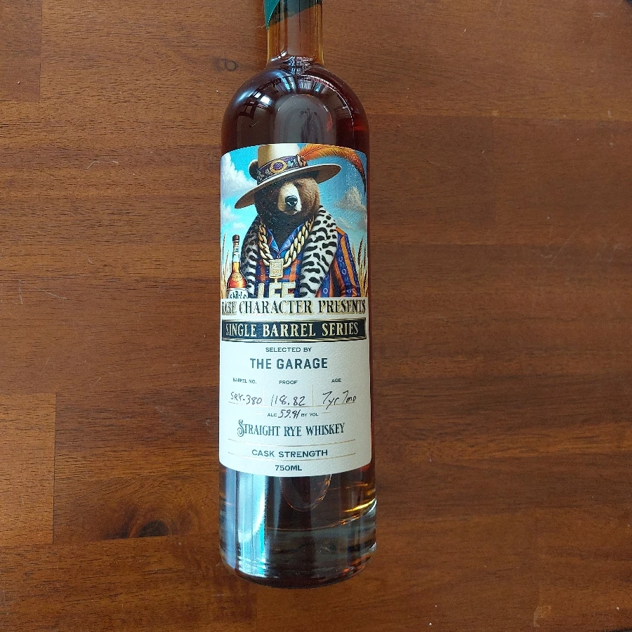 Rare Character "Bear-Lee A Rye" Single Barrel Rye Whiskey