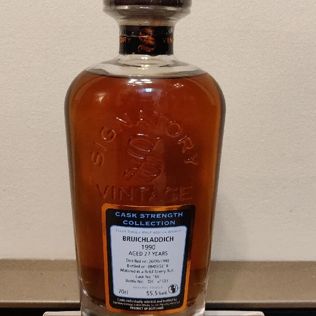 Bruichladdich 1990 27 Year Cask Strength Collection (Signatory)