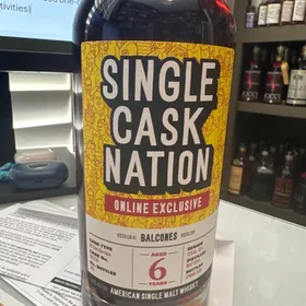 Single Cask Nation Balcones American Single Malt Whisky #3 Char Barrique Cask No 191738 Aged 6 years Spring 2026