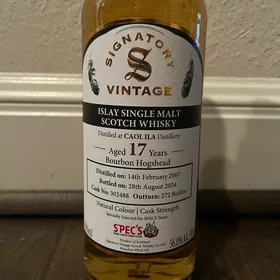 Caol Ila 2007 17 Years Single Cask 302488 (Signatory Vintage - Spec's Texas)