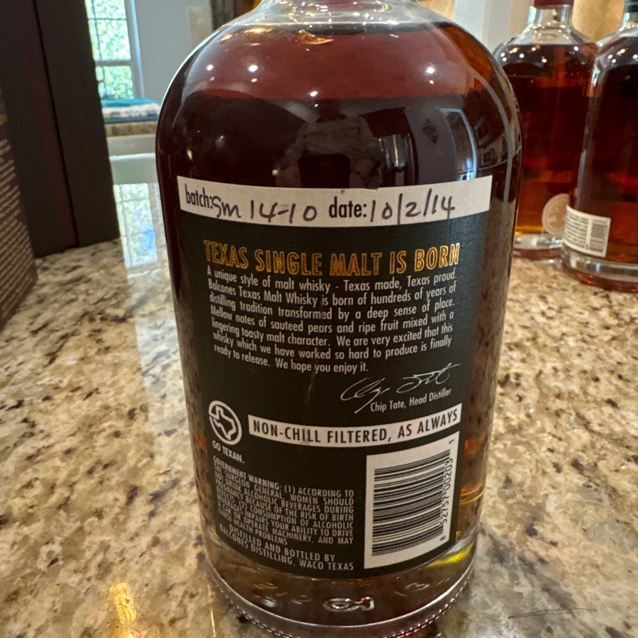 Balcones Texas Single Malt - SM14-10 - Chip Tate - 10/2/14