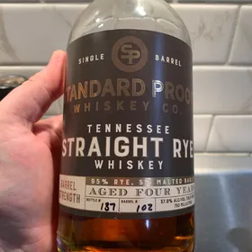 Standard Proof 4 Year Single Barrel Barrel Strength Straight Rye
