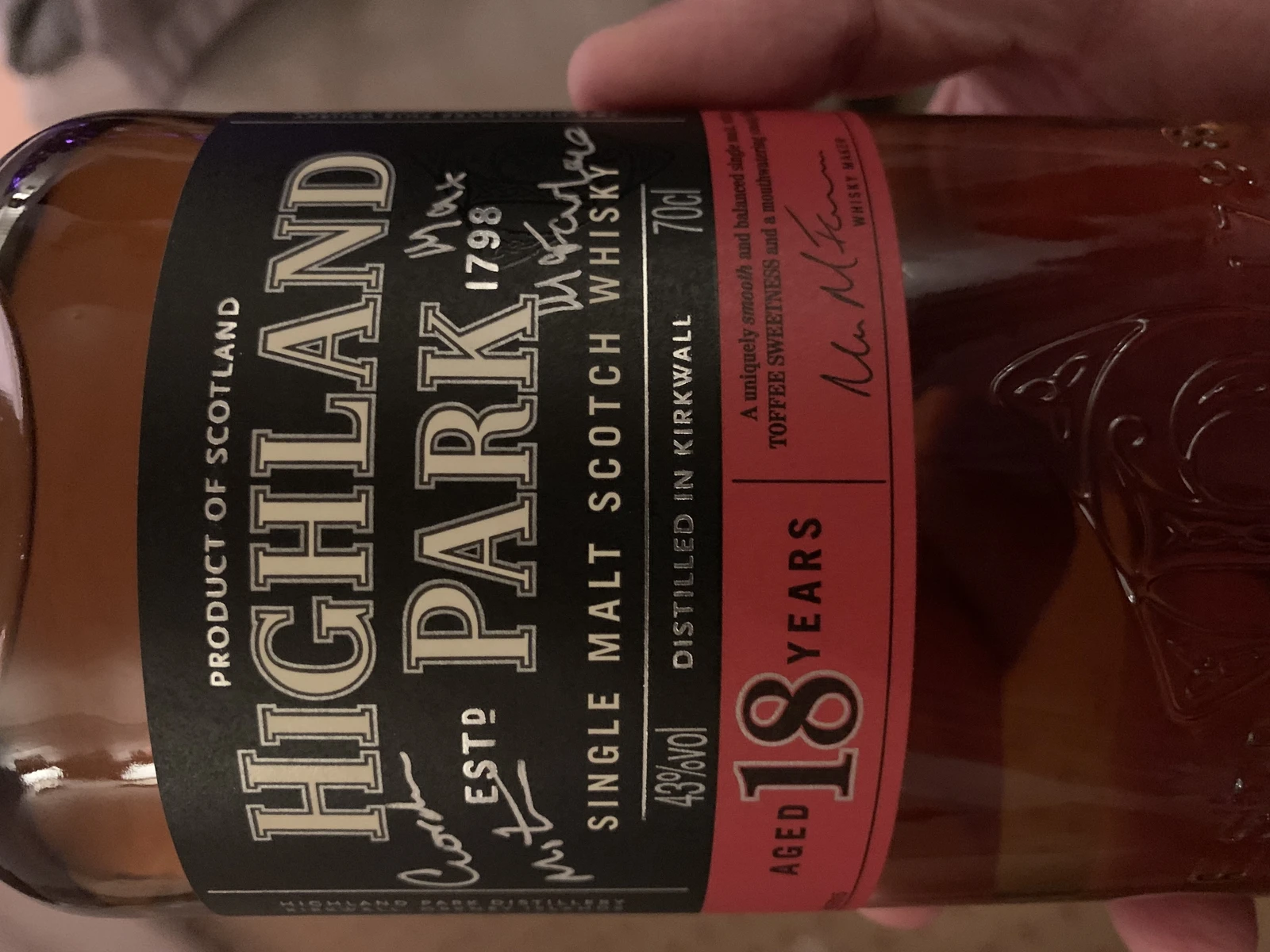 Highland Park 18 Year Final 2017 signed collectible edition