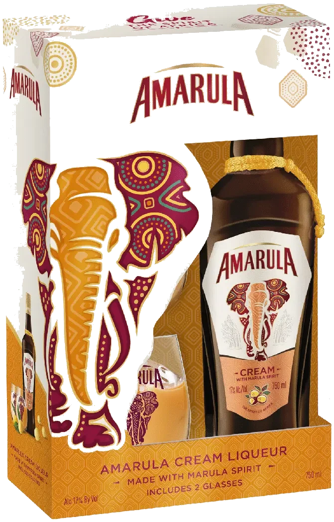 Amarula Fruit Cream With 2 Glasses Gift