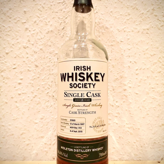 Irish Whiskey Society Single Cask 18 years old (2015)