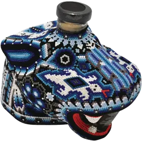 Chaquira Beaded Jaguar Blanco