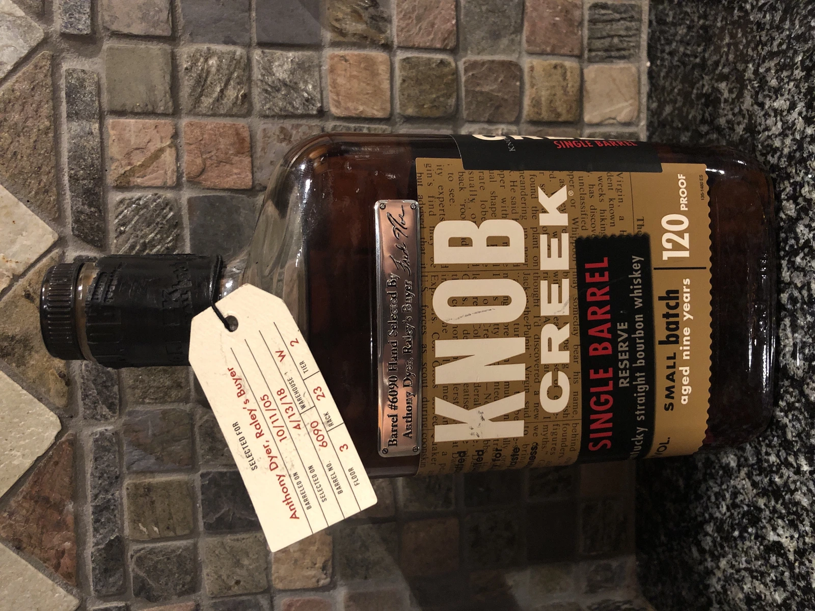 Knob Creek Single Barrel Reserve Bourbon Barrel #6090 (Raley's)