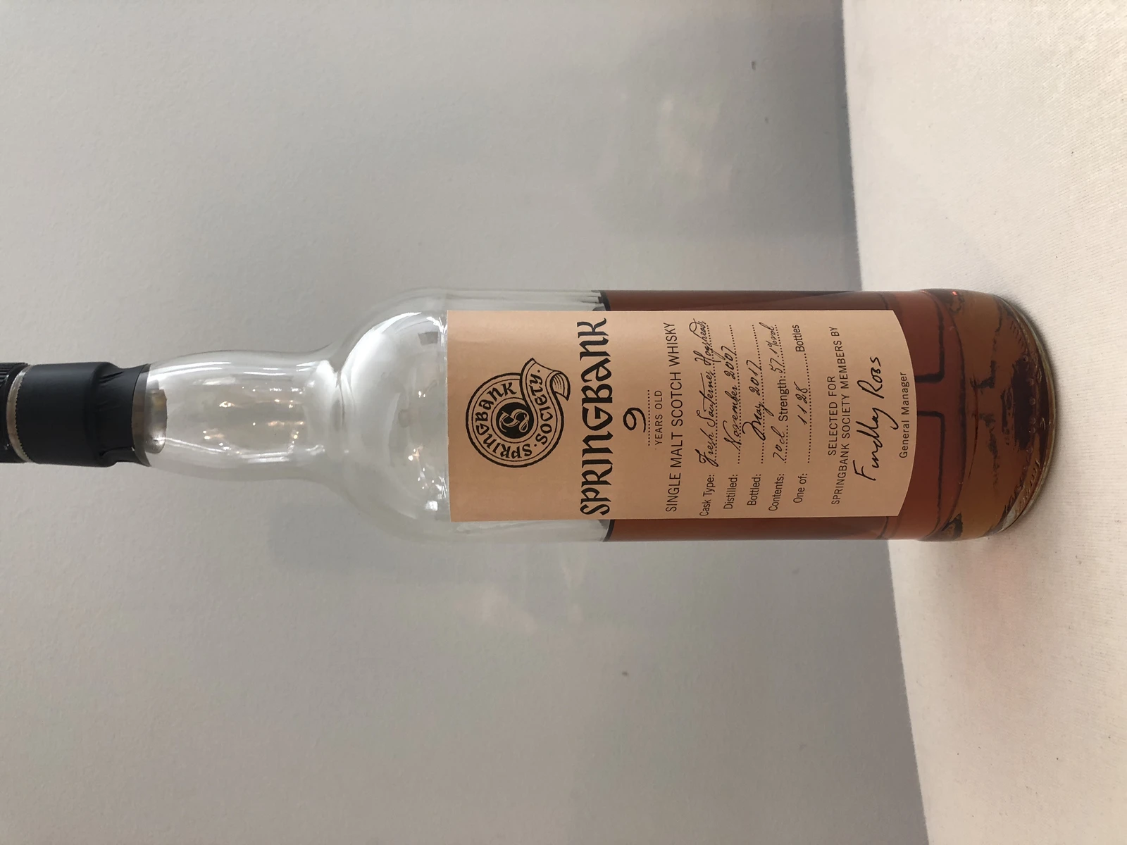 Springbank 9 year Sauternes cask society bottling