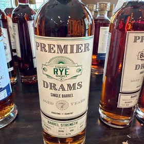Premier Drams Straight Rye Whiskey Single Barrel Barrel Strength