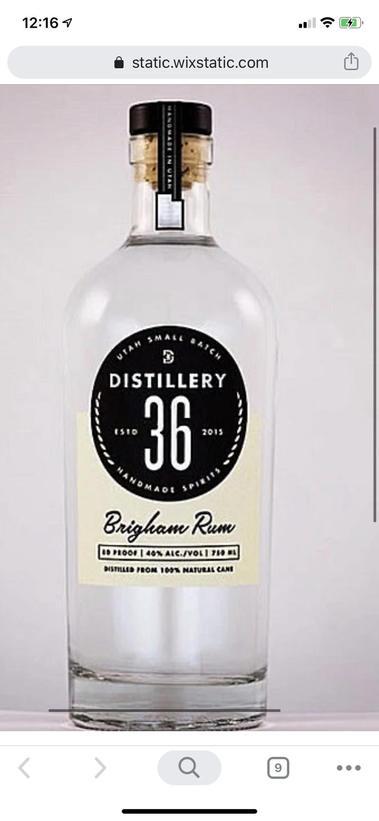 Distillery 36 Brigham Rum