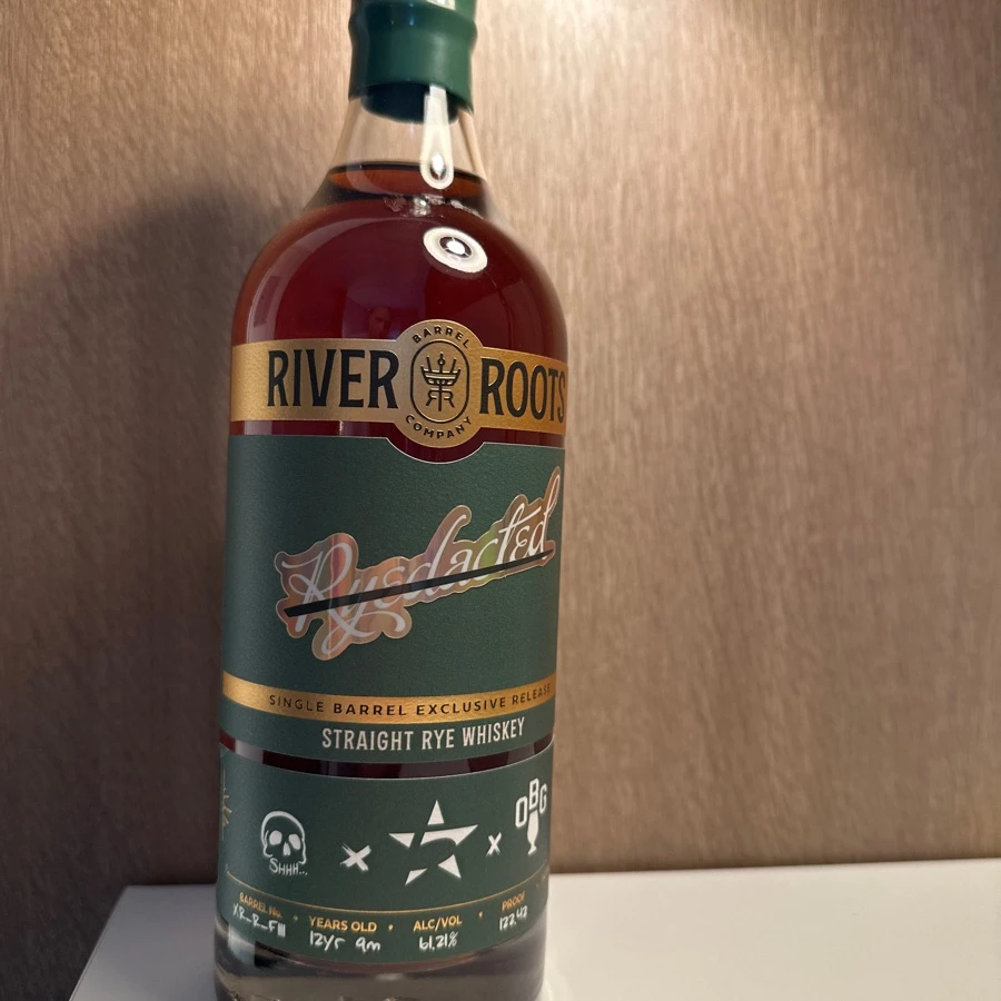 River Roots Single Barrel Straight Rye Whiskey ( Ryedacted Five Star Liquor & Wine)