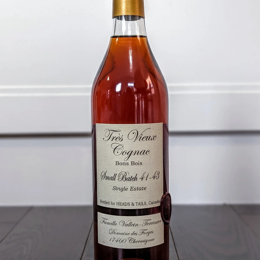 Vallein Tercinier Lot 41-43 Small Batch Bon Bois Tres Vieux Cognac (Heads & Tails Canada)
